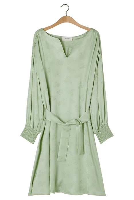 7/8 SLEEVES V COLLAR LONG DRESS JADE 3