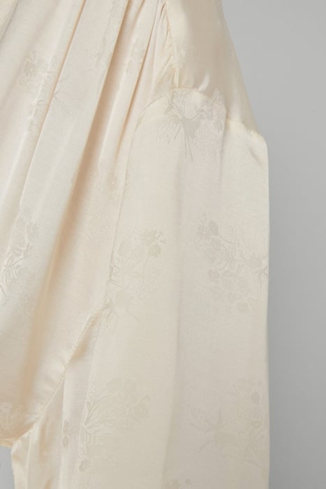 7/8 SLEEVES V COLLAR LONG DRESS NACRE 5