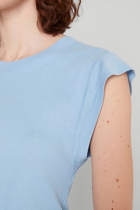 ROUND COLLAR FITTED SHORT T-SHIRT GLACIER 5