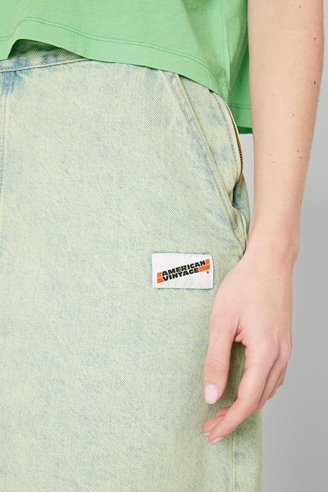 HIGH WAIST SHORT SKIRT SUR TEINTURE VERT 6