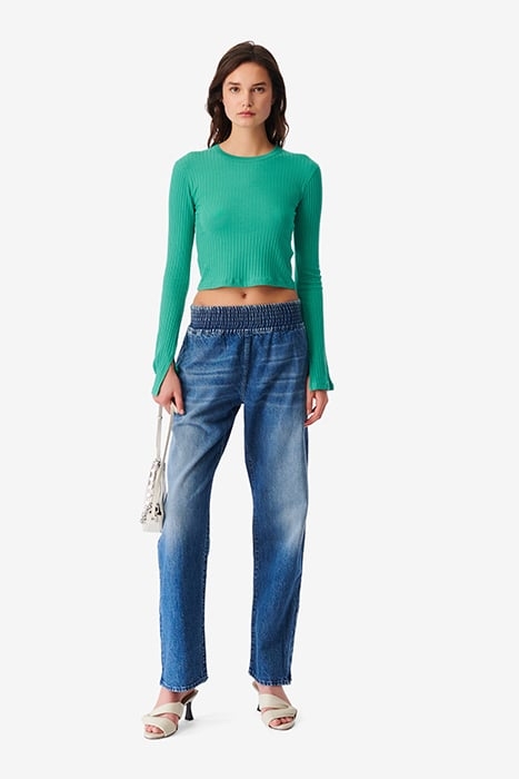 ERSILIA KNITTED SWEATER IN EMERALD 1