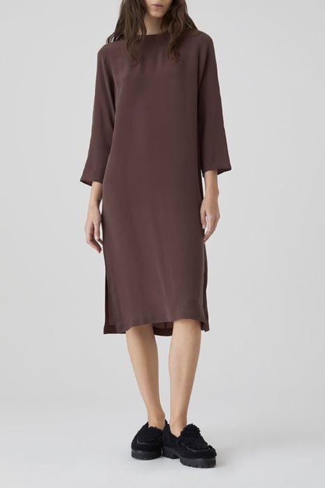 SLIT DRESS DRESSES BURGUNDY 1