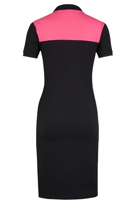 TERNI POLO DRESS BLACK BEAUTY-PINK PEACOCK 2