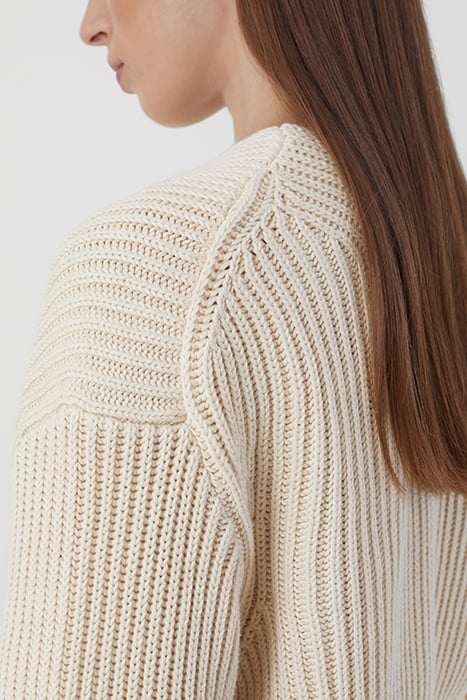 V CARDIGAN LONG SLEEVE KNITS IVORY 5