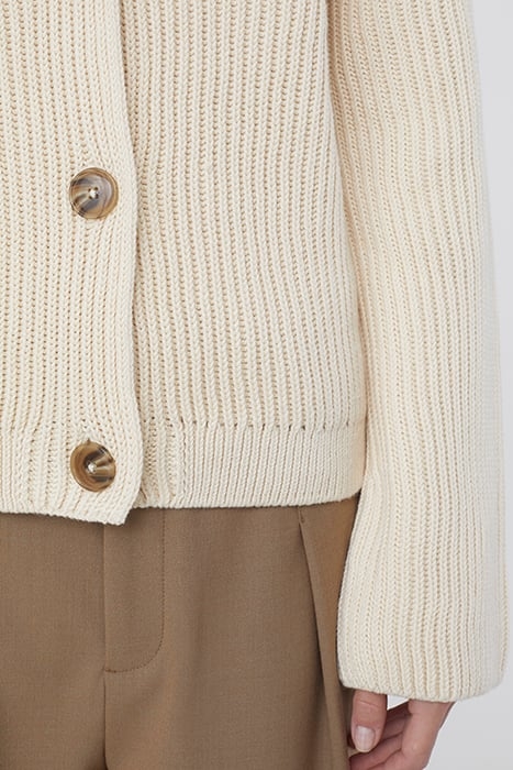 V CARDIGAN LONG SLEEVE KNITS IVORY 6
