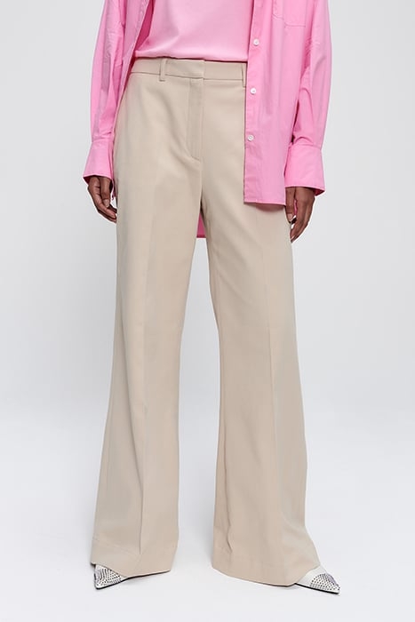 SOFT TWILL WIDE LEG PANTS SIMPLY TAUPE 1