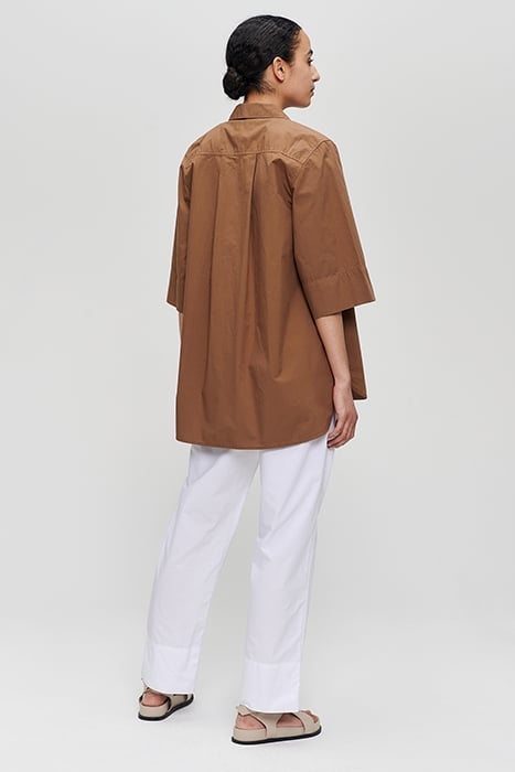 ORGANIC COTTON SHORT SLV SHIRT TAN 3