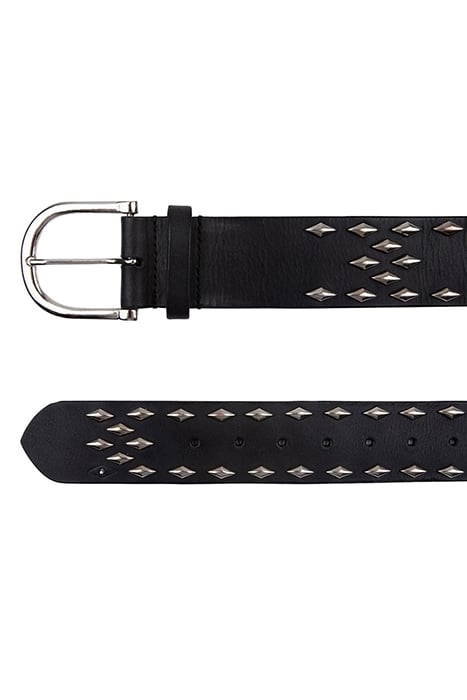 CINQUE LEATHER RIVET BELT RAVEN 5