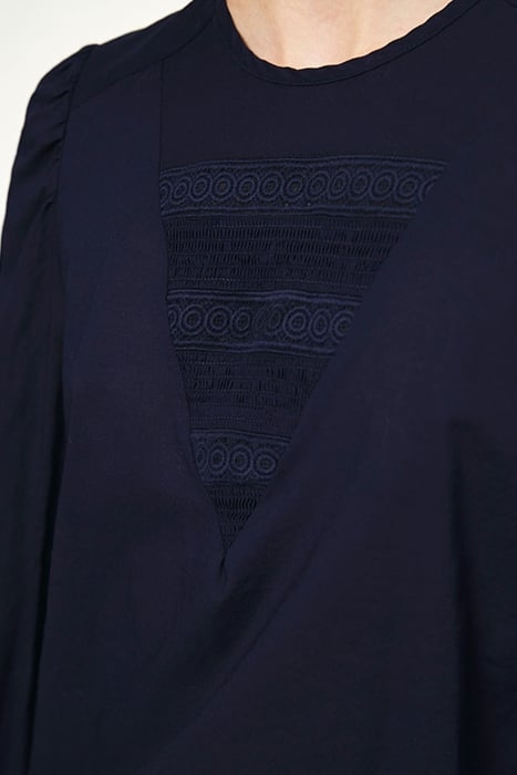 SHAUNA SMOCKED LACE TOP SAPPHIRE BLUE 5