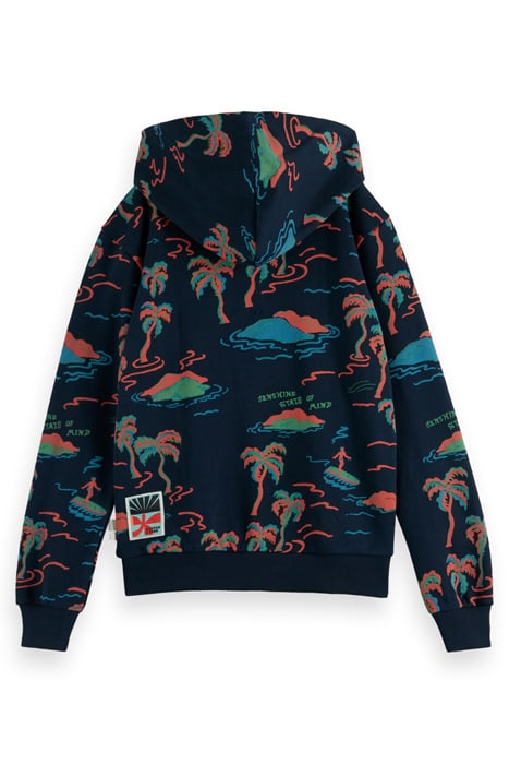 BOYS COTTON IN CONVERSION RELAXED-FIT ALL-OVER PRINTED HOODI 5