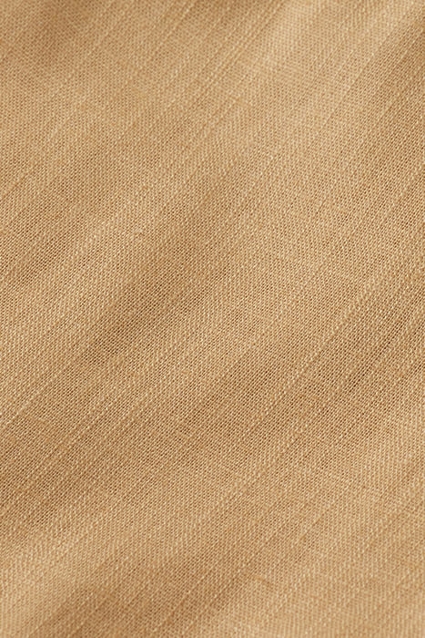 GIRLS CHECKED LINEN BLEND SHORTS SAND 3