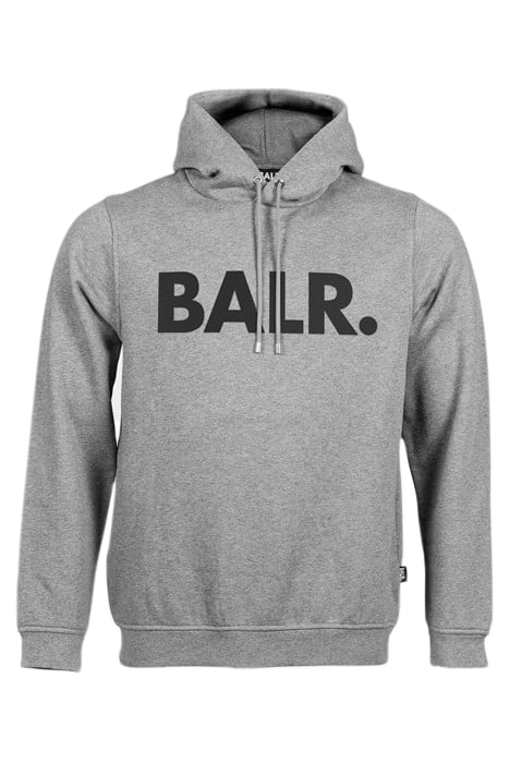 BALR. BRAND STRAIGHT HOODIE DK GREY HEATHER 3