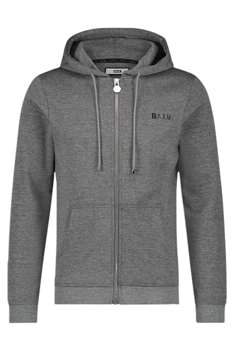 Q-SERIES STRAIGHT ZIP THRU HOODIE DK GREY HEATHER 3