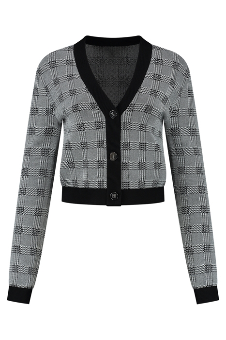 ALABAMA CARDIGAN WHITE/BLACK 2