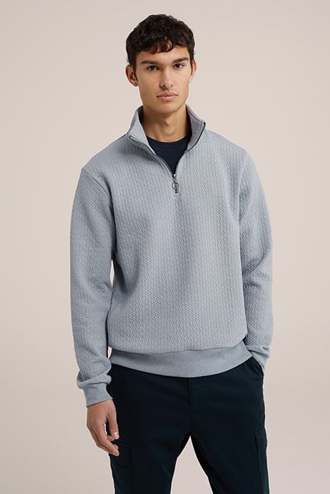 HALFWAY ZIPPER GREYISH BLUE 1