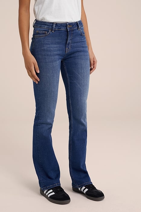 5-POCKET MID WAIST DARK BLUE 1