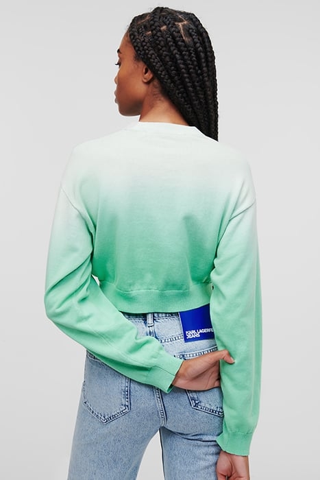 KLJ OMBRE CROPPED SWEATER KATYDID OMBRE 2