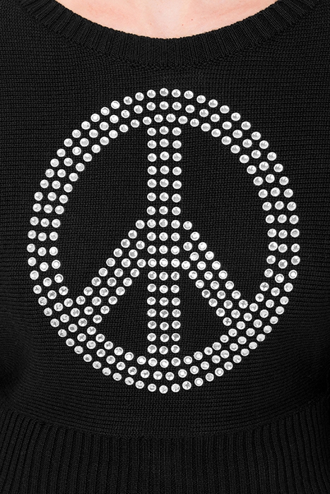 PEACE SYMBOL WOOL BLEND SWEATER BLACK 4