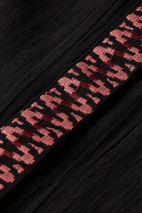 SHIRT WITH GATHERING AND EMBROIDERY DETAIL EVENING BLACK 7