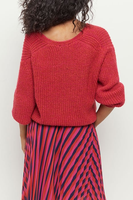 THOM - REVERSIBLE FUCHSIA KNITTED CARDIGAN 2