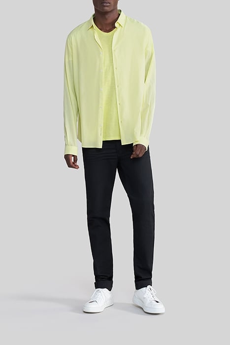 LIME ORGANIC COTTON VOILE SLIM SHIRT 3