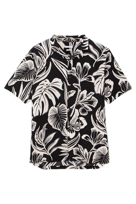 PURE EDITION – BLACK TROPICAL FLOWER REGULAR SHIRT 5