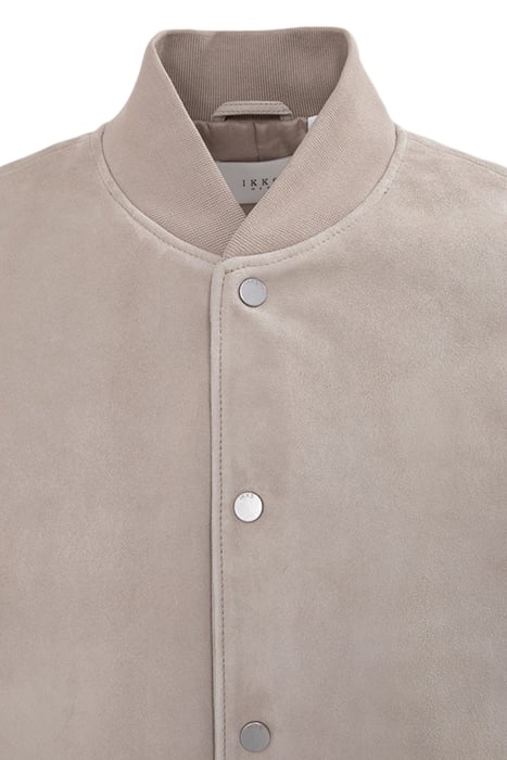 BEIGE SUEDE BOMBER JACKET 7
