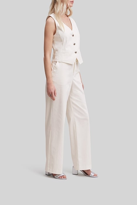 ECRU PINSTRIPE SUIT TROUSERS 5