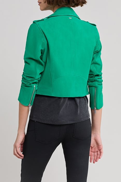 MINT SUEDE BIKER-STYLE JACKET 2