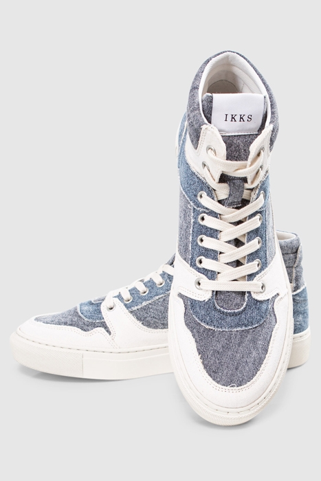 BLUE DENIM CANVAS TRAINERS 4