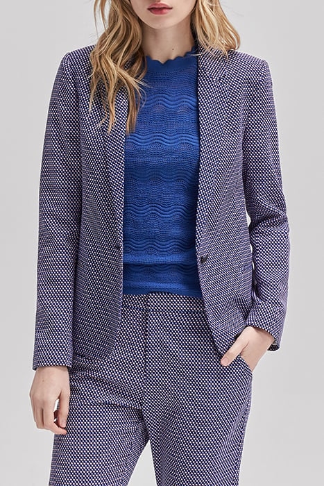 WHITE LENZING™ ECOVERO™ JACKET WITH OPTIC PRINT 1