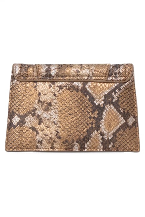 GOLD LEATHER PYTHON CARDHOLDER 2