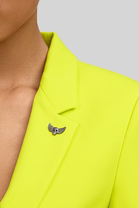 LIME GREEN SUIT JACKET WITH PIN-BADGE DECOR 5