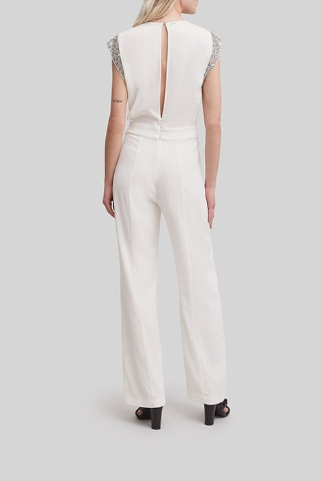 WHITE JUMPSUIT WITH BEADS AND SEQUINS 2