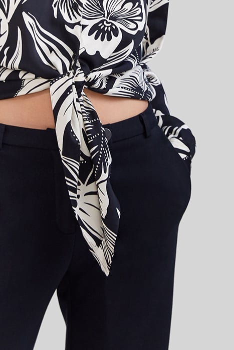 BLACK SHIRT WITH TROPICAL PRINT 6