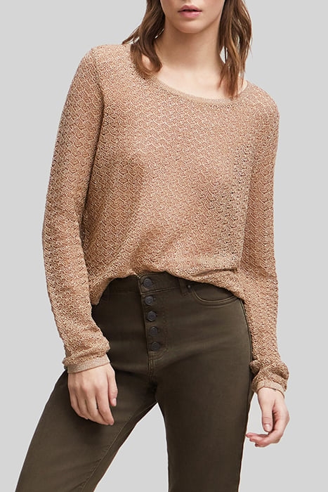 SESAME LUREX DECORATIVE OPENWORK KNIT SWEATER 1