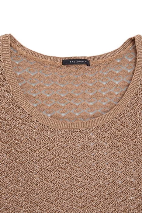 SESAME LUREX DECORATIVE OPENWORK KNIT SWEATER 5