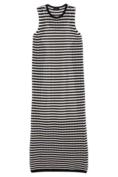 SAILOR-STRIPE OPENWORK KNIT LONG DRESS 3