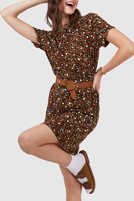 CAMEL LEOPARD PRINT DRESS 3