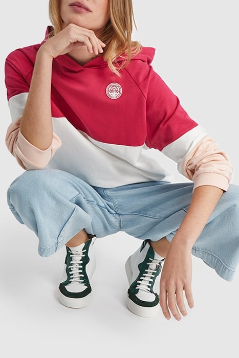 MAGENTA, FRESH PINK AND WHITE HOODIE 4