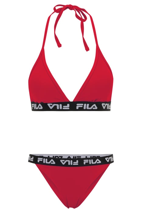 SPLIT TRIANGLE BIKINI TRUE RED 1