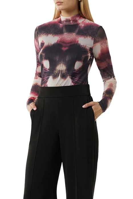 COMMA T-SHIRTS PLUM AOP 1