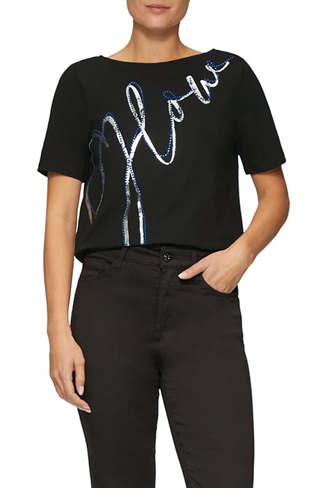 S.OLIVER T-SHIRTS GREY/BLACK 1