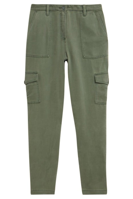 ARLO TENCEL CARGO TROUSER MID GREEN 5