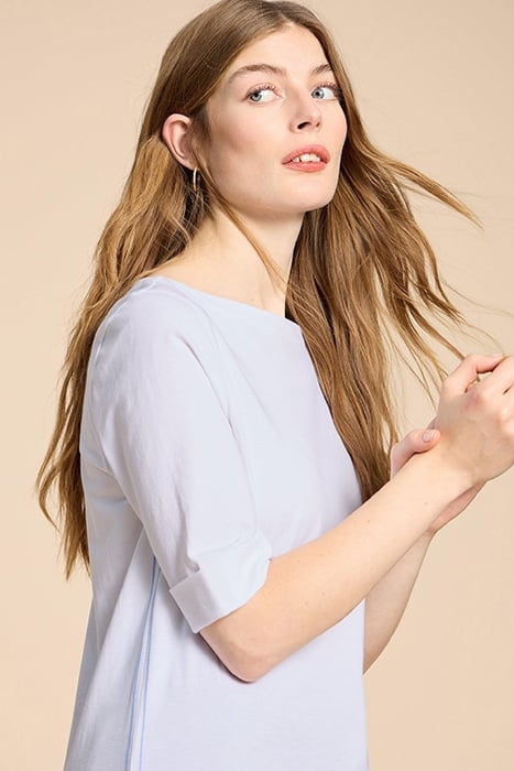 SYDNEY BOAT NECK TEE BRILLIANT WHITE 6