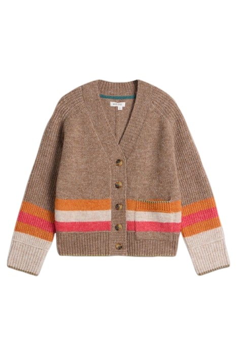 JUDI STRIPE CARDI NATURAL MULTI 3