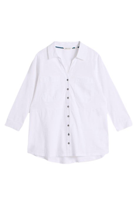 MISSY LONGLINE MIX SHIRT NATURAL WHITE 4