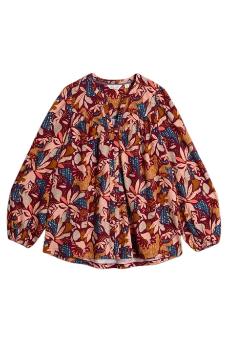 TERESA LONGLINE SHIRT PLUM PRINT 3