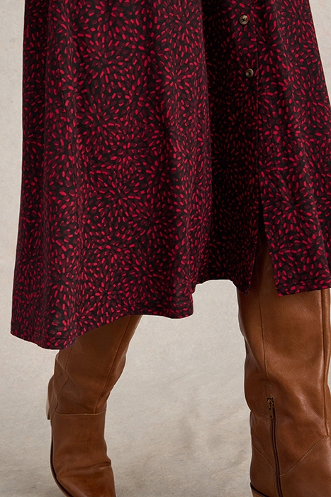 RUA JERSEY SHIRT DRESS PINK PRINT 5