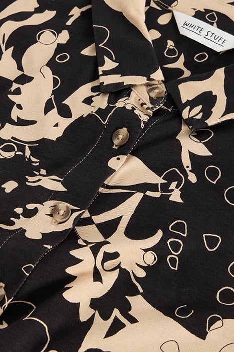 RUA JERSEY SHIRT DRESS BLACK MULTI 6